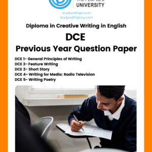 Diploma in Creative Writing in English (DCE)